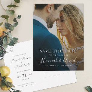 Simple Chic Modèle Enregistrer la date Carte posta