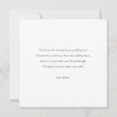 Simple Chic moderne Gold Love et Merci Mariage (Dos)