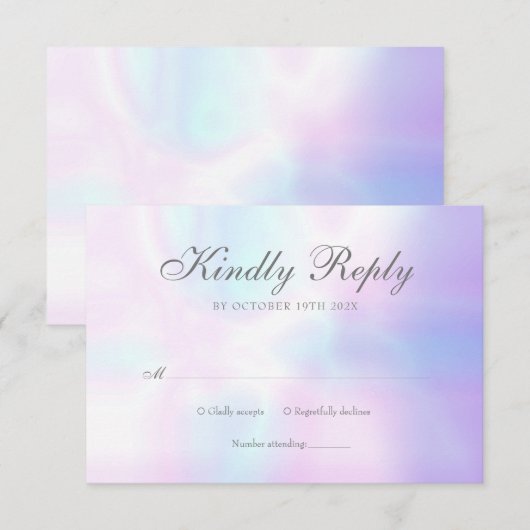 Simple Chic Moderne Réponse RSVP (Devant / Derrière)