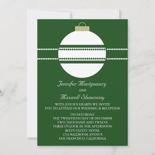 Simple Chic Ornament Fête de mariage Invitation (Devant)