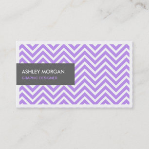 Simple Chic Paars Chevron Zigzag Profile Card Visitekaartje