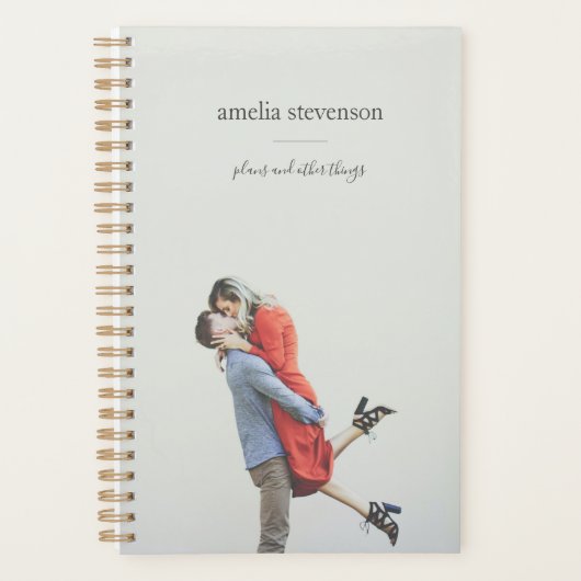 Simple Chic Personnalisé Nom superposition Page co (Devant)