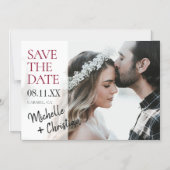 Simple Chic Photo Wedding Save the Date Magnet (Recto)