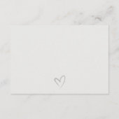 Simple Chic Script Black White Wedding Reception Informatiekaartje (Achterkant)