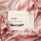 Simple chic Seras-tu ma carte fille de fleurs