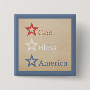 Simple Chic Stars-Button Vierkante Button 5,1 Cm