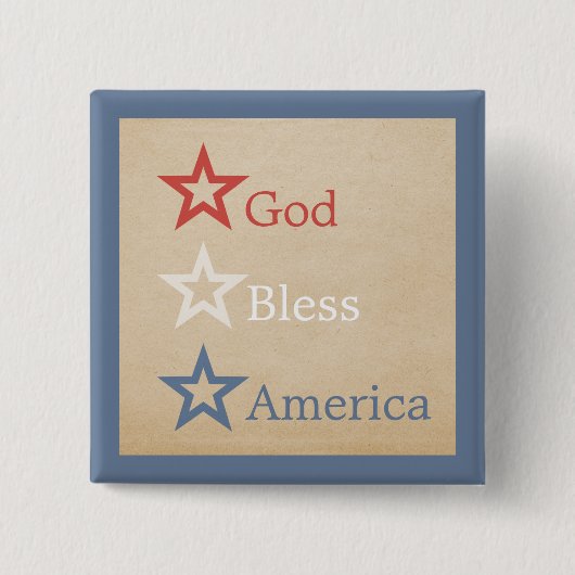 Simple Chic Stars-Button Vierkante Button 5,1 Cm (Voorkant)