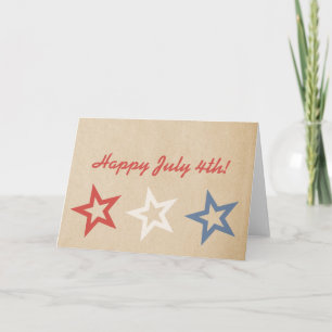 Simple Chic Stars Wenskaart van 4 juli Feestdagen Kaart
