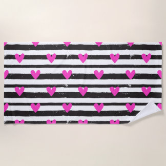 Simple Chic Valentine’s Day Heart Beach Towel Strandlaken