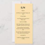 Simple Chic Wedding Menu Card | Custom Minimalist (Devant)