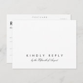Simple Chic Wedding RSVP Briefkaart Sjabloon (Voorkant / Achterkant)