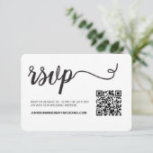 Simple Chic Wedding website RSVP QR Code (Staand voorkant)