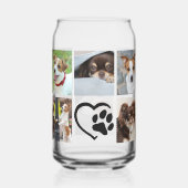 Simple Chien 10 Photo Collage Pawprint Coeur (Verso)