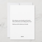 Simple Chien Photo Joyeux Noël Carte de Noël (Dos)