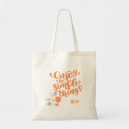 Simple Chose Orange Grey Sac fourre-tout (Devant)