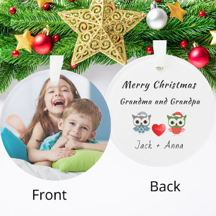 Simple Christmas Custom Text Ornement photo modern