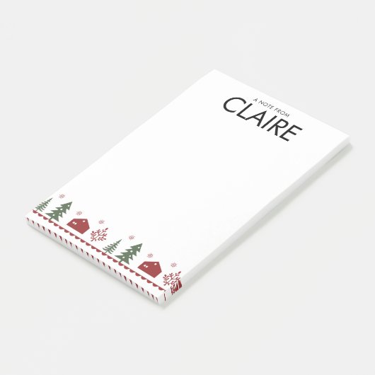 Simple Christmas Design Custom Post-it® Note (Incliné)