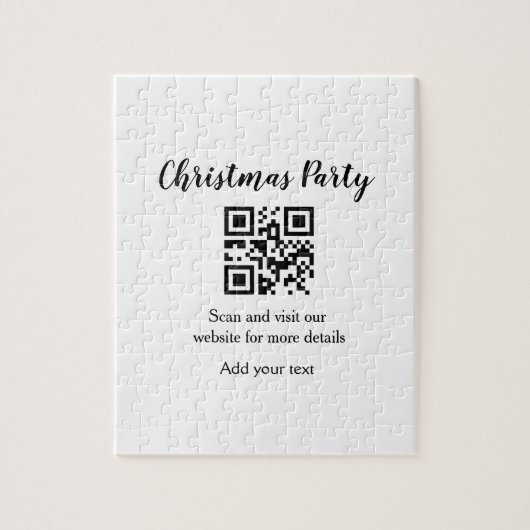 Simple christmas party website barcode QR add name Legpuzzel (Verticaal)