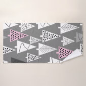 Simple Christmas pattern. Abstract gray and white  Badhanddoek (Badhanddoek)