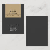 Simple Chubby Chic Carte de visite gris beige clai (Devant / Derrière)