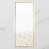 Simple classe blanc confetti programme de mariage (Dos)