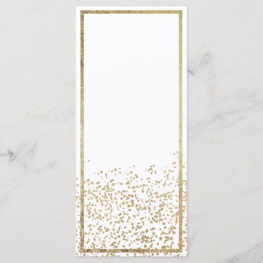 Simple classe blanc confetti programme de mariage (Dos)