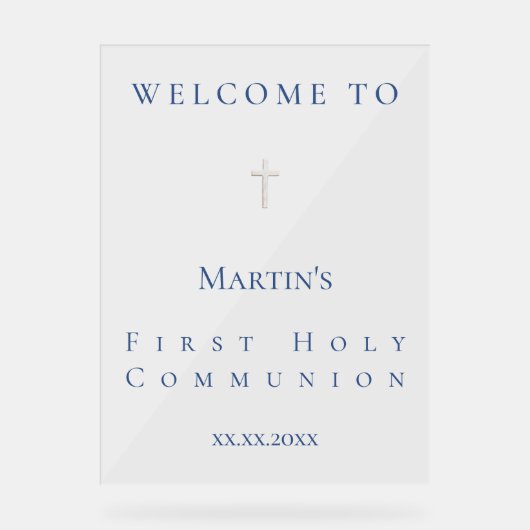 simple classic First Holy Communion welcome (Recto)