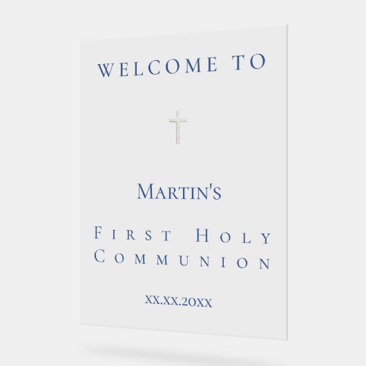simple classic First Holy Communion welcome  (Angle)