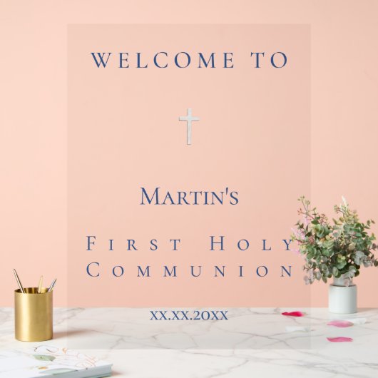 simple classic First Holy Communion welcome  (Mariage)