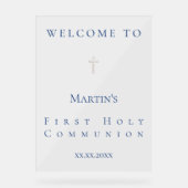 simple classic First Holy Communion welcome  Acryl Bord (Voorkant)