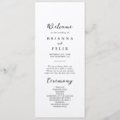 Simple Classic Kraft Wedding Program Programma (Voorkant)