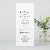 Simple Classic Kraft Wedding Program Programma (Staand voorkant)