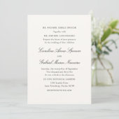 Simple Classic Traditional Wedding Invitation (Debout devant)