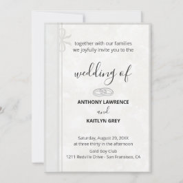 Simple Classic Wedding Invitation – Custom Kaart
