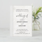Simple Classic Wedding Invitation – Custom Kaart (Staand voorkant)