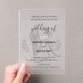 Simple Classic Wedding Invitation – Customizable (In situ (ordinateur de poche))