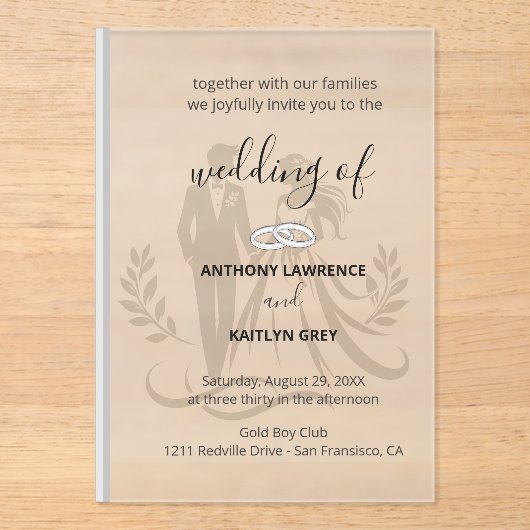 Simple Classic Wedding Invitation – Customizable (Recto)