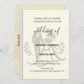 Simple Classic Wedding Invitation – Customizable (Devant / Derrière)