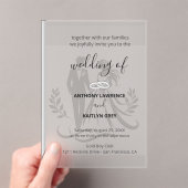 Simple Classic Wedding Invitation – Customizable Acryl Uitnodigingen (Insitu (Draagbaar))