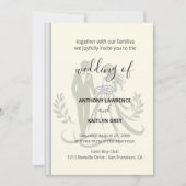 Simple Classic Wedding Invitation – Customizable Kaart (Voorkant)