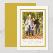 Simple Classique Carte de Noël Photo Verticale (Devant / Derrière)