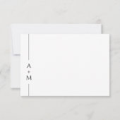 Simple classique élégant Monogramme mariage RSVP (Dos)