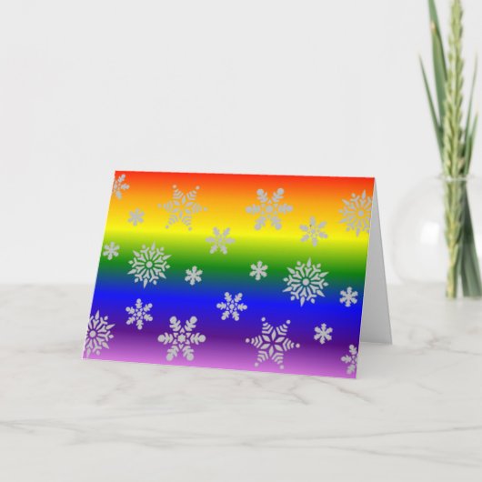 Simple classique et élégante carte de Noël gay (Devant)
