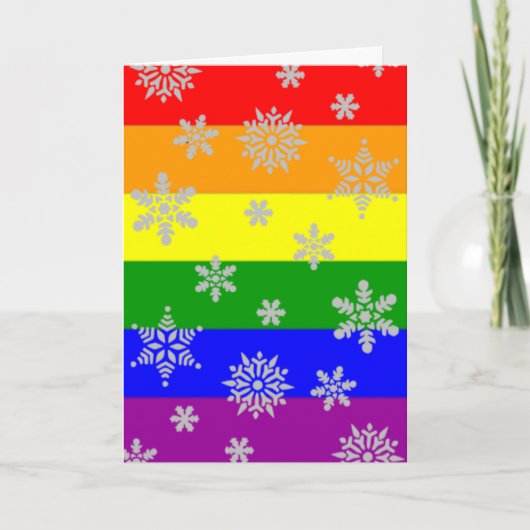Simple classique et élégante carte de Noël gay (Devant)
