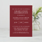 SIMPLE CLASSIQUE FORMAL PHOTO DIPLÔMÉE INVITATION (Debout devant)