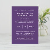 SIMPLE CLASSIQUE FORMAL PHOTO DIPLÔMÉE INVITATION (Debout devant)