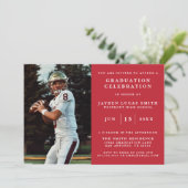 SIMPLE CLASSIQUE FORMAL PHOTO DIPLÔMÉE INVITATION (Debout devant)