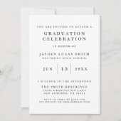 SIMPLE CLASSIQUE FORMAL PHOTO DIPLÔMÉE INVITATION (Devant)