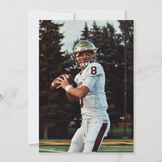 SIMPLE CLASSIQUE FORMAL PHOTO DIPLÔMÉE INVITATION (Dos)