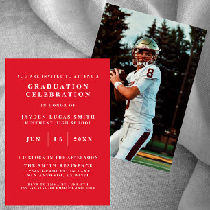SIMPLE CLASSIQUE FORMAL PHOTO DIPLÔMÉE INVITATION